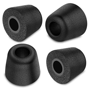 [6 Pairs] Earphone Tips New Bee 12pcs Replacement Earbud Tips Blocking Out Ambient Noise Memory Foam...