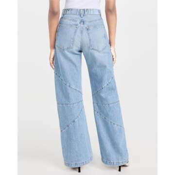 Kedera Women's Baggy Wide Leg Barrel Jeans Horseshoe Casual Boyfriend Denim Pants Loose Fit Trousers...