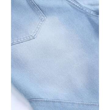 Kedera Women's Baggy Wide Leg Barrel Jeans Horseshoe Casual Boyfriend Denim Pants Loose Fit Trousers Light Blue