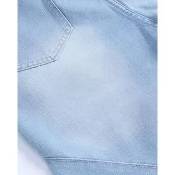 Kedera Women's Baggy Wide Leg Barrel Jeans Horseshoe Casual Boyfriend Denim Pants Loose Fit Trousers Light Blue