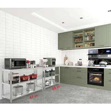 Heavy Duty Stainless Steel Kitchen Work Table for Dining Spaces