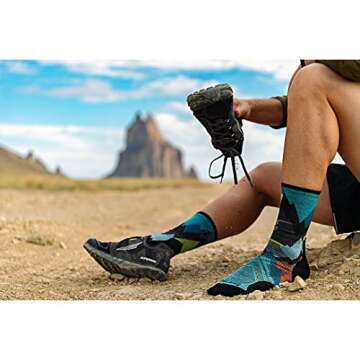 Smartwool PhD® Pro Endurance Print Bright Blue MD (Men's Shoe 6-8.5)