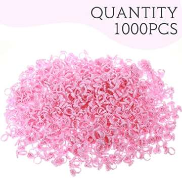 Disposable Eyelash Glue Rings - 1000 Pcs Heart Style