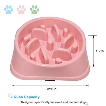 UPSKY Slow Feeder Small Dog Bowls Anti-Slip Puzzle Bowl Feeder Interactive Bloat Stop Dog Bowl Anti-...