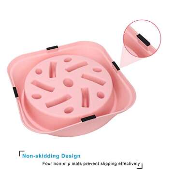 UPSKY Slow Feeder Small Dog Bowls Anti-Slip Puzzle Bowl Feeder Interactive Bloat Stop Dog Bowl Anti-Choking Dog Bowl (12-70 lbs)