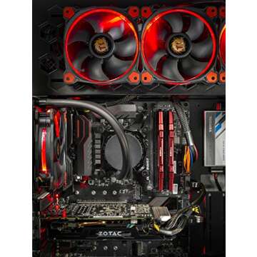 SkyTech Omega Gaming Computer Desktop PC Intel i7-8700K 3.7Ghz, Liquid Cooled, GTX 1080 Ti 11GB, 250G SSD with 3D NAND, 2TB HDD, 16GB DDR4, Z370 Motherboard, Win 10 Home