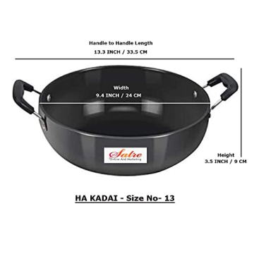 Satre Hindalco Aluminium Kadai and Tadka Pan Set