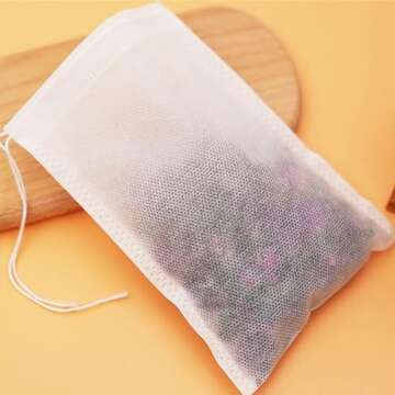 Yzurbu 200pcs 4''x6'' Tea Filter Bags - Perfect for Loose Leaf Brewing