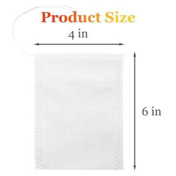 Yzurbu 200pcs Tea Filter Bags for Loose Leaf Tea