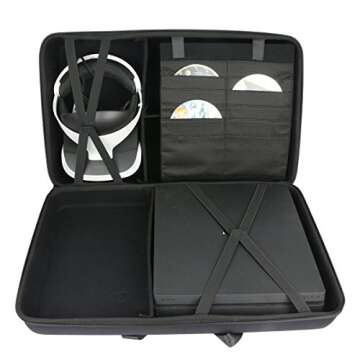 co2CREA Hard Travel Case replacement for Sony PlayStation 4 PS4 Pro Console + PlayStation VR PSVR La...