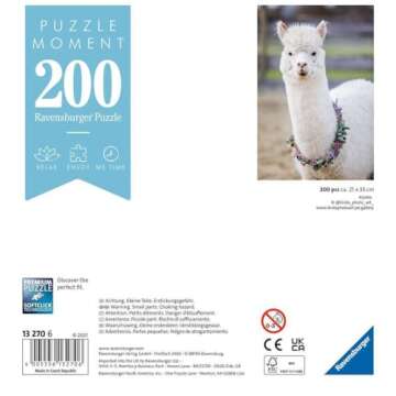 Ravensburger Puzzle Moment: Alpaca 200 Piece Jigsaw Puzzle for Adults - 13270 - Every Piece is Uniqu...