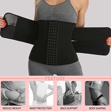 KIWI RATA Neoprene Sauna Waist Trainer for Women