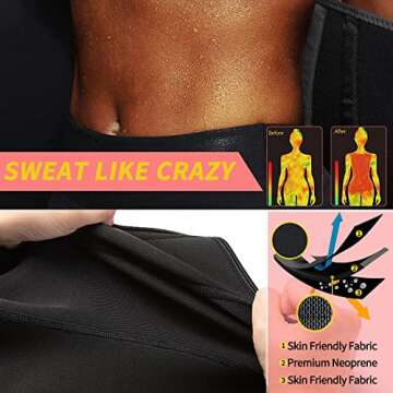 KIWI RATA Neoprene Sauna Waist Trainer for Women