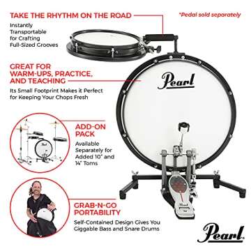 Pearl Set 2 Pc Compact Traveler Drum Kit (PCTK1810) - Ultimate Portability
