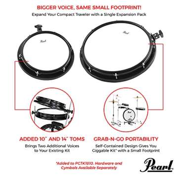 Pearl Compact Traveler Drum Kit for Portable Performance