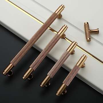 Asidrama 10 Pack 5 Inch(128mm) Champagne Bronze Kitchen Cabinet Handles, Cabinet Pulls Kitchen Cabinet Hardware for Cupboard Drawer Pulls