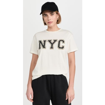 Original Retro Brand NYC Block Letters Crew Neck Tee for Women