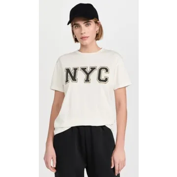 Original Retro Brand NYC Block Letters Crew Neck Tee for Women