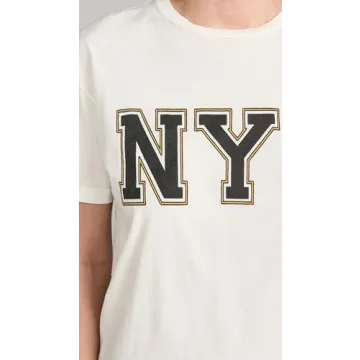 Original Retro Brand NYC Block Letters Crew Neck Tee for Women