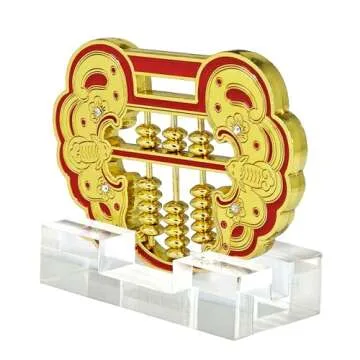 2025 Feng Shui Lock Shaped Wealth Abacus Figurine Bring Good Luck w5646