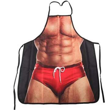 Armear Sexy Muscle Man Kitchen Grilling Party Apron Funny Gag Gift