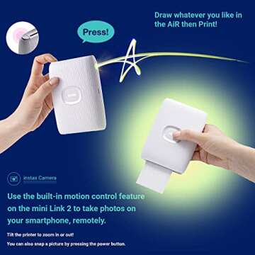 Fujifilm Instax Mini Link 2 Smartphone Printer Bundle