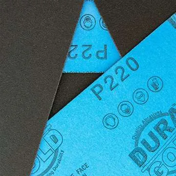 Dura-Gold Premium 220 Grit Wet or Dry Sandpaper Sheets - 5-1/2" x 9", Box of 25 - Ideal for Automoti...