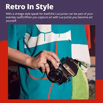 Godox Lux Junior Retro Camera Flash Compatible Cameras Fujifilm, Canon, Nikon, Olympus, Sony