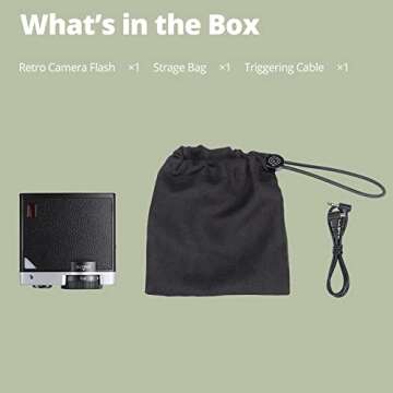 Godox Lux Junior Retro Camera Flash Compatible Cameras Fujifilm, Canon, Nikon, Olympus, Sony