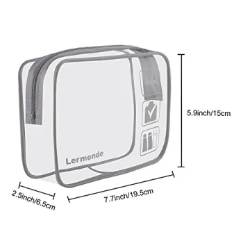 Lermende TSA Approved Clear Toiletry Bag Set for Travel