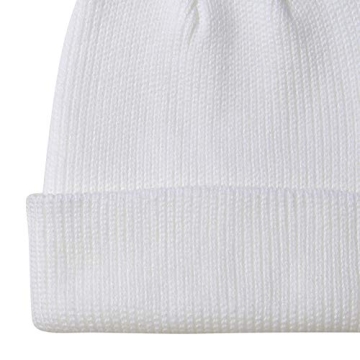 Unisex Slouchy Beanie Winter Cap Soft Knit Hat White