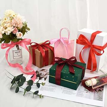 TONIFUL 1 Inch 125 Yards Satin Ribbon Rolls - 5 Colors