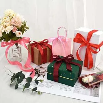 TONIFUL 1 Inch 125 Yards Satin Ribbon Rolls - 5 Colors