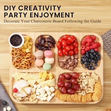 KHINYA Charcuterie Board with Lid - Elegant Bamboo Serving Solution