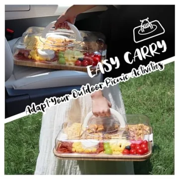 KHINYA Charcuterie Board with Lid - Elegant Bamboo Serving Solution