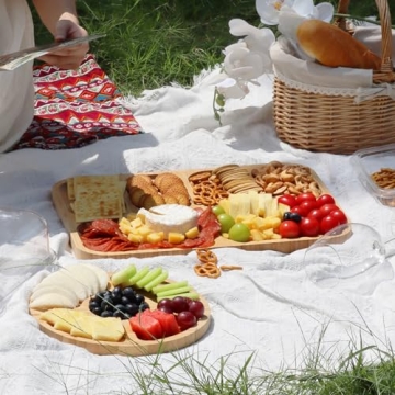 KHINYA Charcuterie Board with Lid - Elegant Bamboo Serving Solution