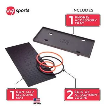 WF Sports Original SureMountPro Made for Peloton Phone Holder System | Premier Peloton Bike Accessories | Large Peloton Compatible Cell Phone Mount Tray for Bike and Bike+ Plus