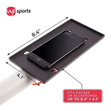 WF Sports Original SureMountPro Made for Peloton Phone Holder System | Premier Peloton Bike Accessories | Large Peloton Compatible Cell Phone Mount Tray for Bike and Bike+ Plus