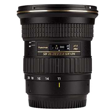 Tokina ATXAF120DXC 11-20mm f/2.8 Pro DX Lens for Canon EF,Black