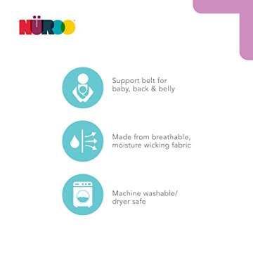 Brownmed - NuRoo Pocket - Comfortable Skin-to-Skin Shirt for Mom & Baby - Full-Coverage Baby Wrap Carrier Shirt for Newborns - Breathable Baby-Wearing Wrap Shirt - X-Small/Small - Black