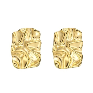 ENVYOU Chunky Geometric Gold Earrings: Stylish Statement for Every Occasion