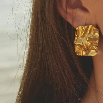 Shop ENVYOU Stylish Chunky Geometric Earrings for Women