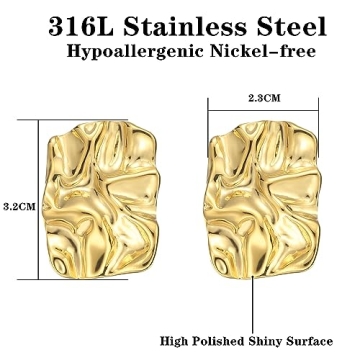 Shop ENVYOU Stylish Chunky Geometric Earrings for Women