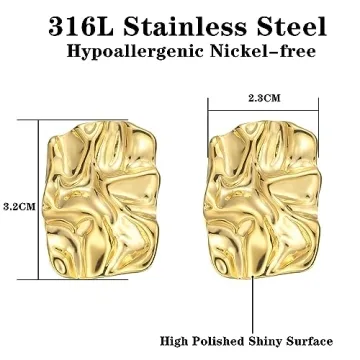 Shop ENVYOU Stylish Chunky Geometric Earrings for Women