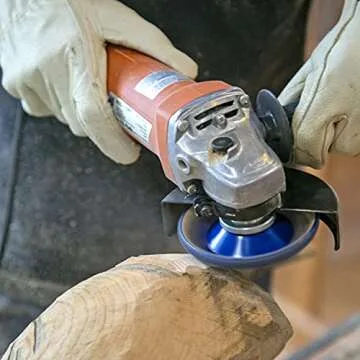 King Arthur's Tools Patented Round Extreme Purple Holey Galahad Tungsten Carbide Disc for Woodworking, Shaping, and Smoothing, 7/8” Bore, Fits most Standard 4 1/2", 115-125mm Angle Grinders #47854 REP