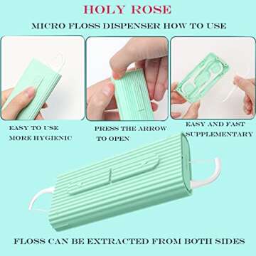 Dental Floss Picks Portable Dispenser – Travel Case with 168 Floss Sticks for Effective Oral Care – Ideal for Home and On-The-Go Cleaning