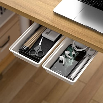 SVNNELP Under Desk Drawer Organizer for Tidy Workspaces