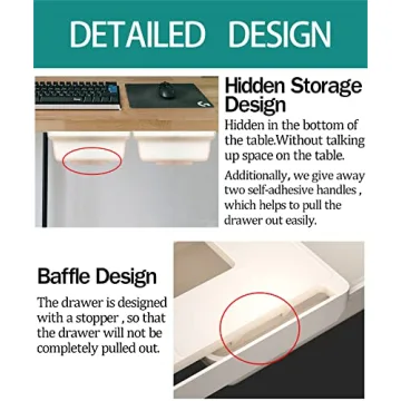 SVNNELP Under Desk Drawer Organizer for Tidy Workspaces