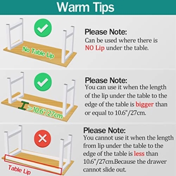 SVNNELP Under Desk Drawer Organizer for Tidy Workspaces