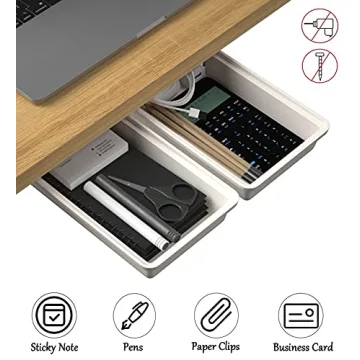 SVNNELP Under Desk Drawer Organizer for Tidy Workspaces